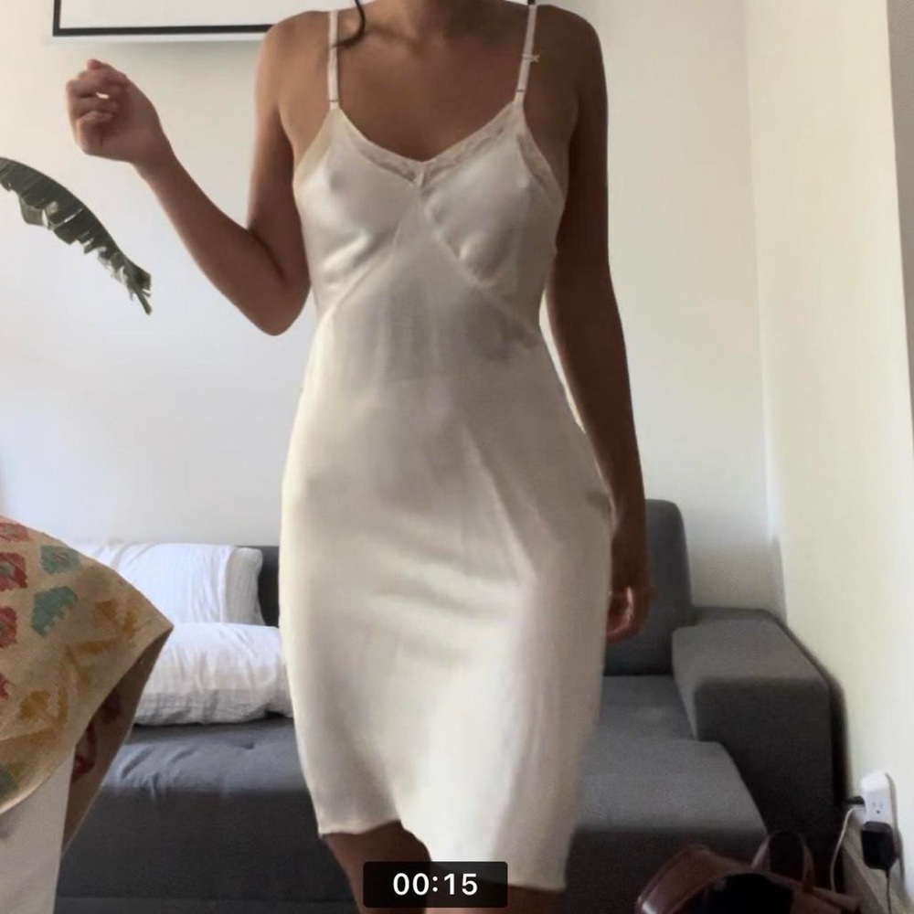Vintage Ivory Slip Dress